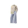 Haris Cotton Women's Drawstring Waist Wide Leg Linen Pants Sky Blue In Blue