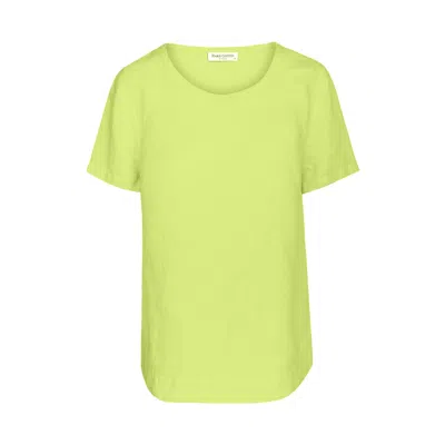 Haris Cotton Women's Green Linen T-shirt - Lime