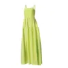 Haris Cotton Women's Green Tank Maxi Dress Kiwi In Green