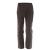 Haris Cotton Women's Grey / Black Side Fold Pleated  Linen Pants - Iron In Grey/black