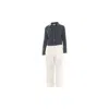 Haris Cotton Women's Grey Linen Jacket With Long Sleeves Iron In Grey