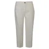 Haris Cotton Women's High Waisted Linen -blend Pants With External Pockets - White In White
