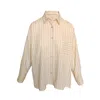 Haris Cotton Women's Linen Blend Loose Shirt-ecru In Beige