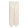 Haris Cotton Women's Linen Blend Pants With Elastic Waist-ecru In Beige
