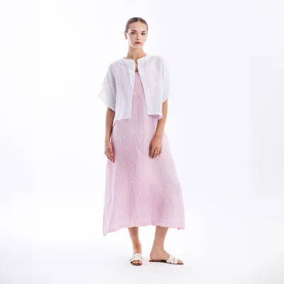 Haris Cotton Women's Linen Gauze Bolero White