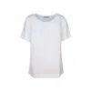 Haris Cotton Women's Linen T-shirt - White In White