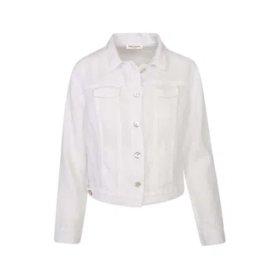 Haris Cotton Long Sleeved Linen Jacket In White