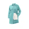 Haris Cotton Women's Long Sleeved Oversized  Linen Shirt Dress Crystal Blue In Blue