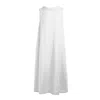 Haris Cotton Women's Midi Back Tie Linen Dress - White In White
