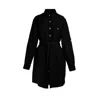 Haris Cotton Women's Midi Length Linen Jacket Dress - Black In Black
