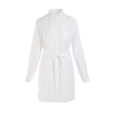 Haris Cotton Women's Midi Length Linen Jacket Dress - White