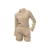 Haris Cotton Women's Neutrals Linen Long Sleeved Shirt With Darts Beach Sand