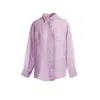 Haris Cotton Women's Pink / Purple Linen Gauze Shirt - Lilac In Pink/purple