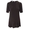 Haris Cotton Women's Pure Viscose Mini Dress With Ruffles - Black In Black