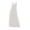 Haris Cotton Women's Tank Maxi Backless Linen Dress White In White