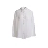 Haris Cotton Women's White Linen Gauze Shirt - Whiite In White