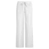 Haris Cotton Women's White Wide Legged Linen Pants - Whiite In White