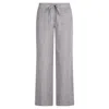 Haris Cotton Women's Wide Legged Linen Pants - Stone Grey In Grey
