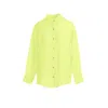 Haris Cotton Women's Yellow / Orange Linen Gauze Shirt - Bannana In Yellow/orange