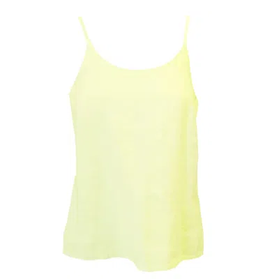 Haris Cotton Women's Yellow / Orange Linen Top With Straps Bannana In Yellow/orange