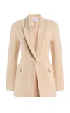 Harithand Allegra Shawl Collar Blazer In Nude