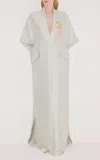 Harithand Amy Silk-blend Caftan In Light Blue