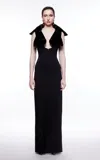 Harithand Capucine Satin Gown In Black