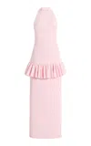 Harithand Cybelle Peplum Maxi Dress In Pink