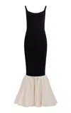 Harithand Edda Silk-organza Mermaid Gown In Black,white