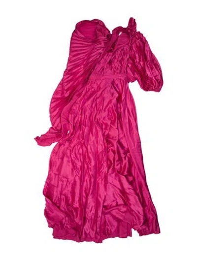 Pre-owned Harithand Strapless Long Dress In Pink
