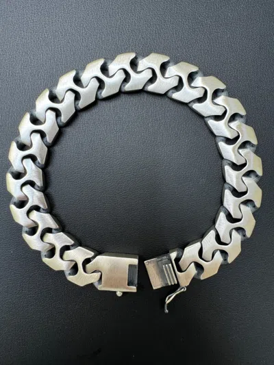 Pre-owned Harlembling Custom Crazy Miami Cuban Link Bracelet 12mm Real 925 Silver Oxidized Finish