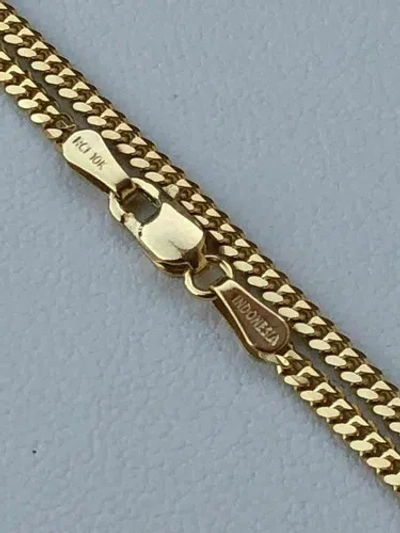 Pre-owned Harlembling Solid 10k Gold Men's 2mm Tight Link Miami Cuban Link Chain 20" 22" 24" Necklace