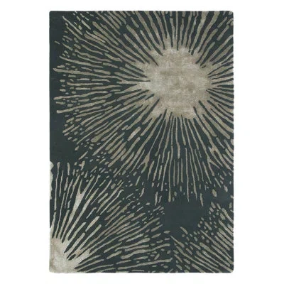 Harlequin Shore Rectangle Abstract Handmade Tufted Wool Area Rug In Gray In Gray,ivory;gray,ivory
