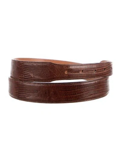 Pre-owned Harley Baldwin Skinny Lizard Belt Kit In Brown