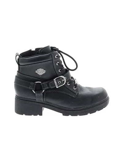 Pre-owned Harley Davidson Ankle Boots In Black