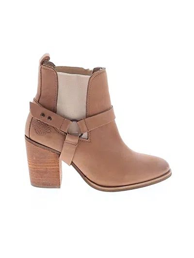 Pre-owned Harley Davidson Ankle Boots In Tan