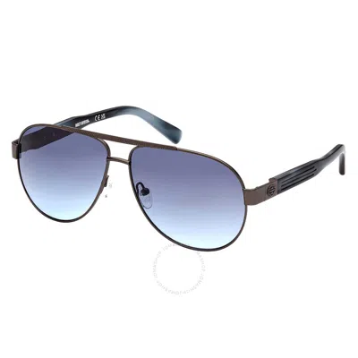 Harley Davidson Blue Gradient Pilot Men's Sunglasses Hd0971x 07w 61