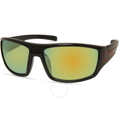 Harley Davidson Bordeaux Mirror Wrap Men's Sunglasses Hd0151v 01u 63 In Yellow