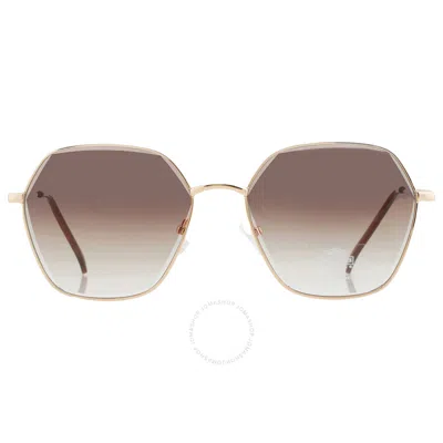 Harley Davidson Brown Gradient Geometric Ladies Sunglasses Hd5057s 32f 59 In Brown / Gold