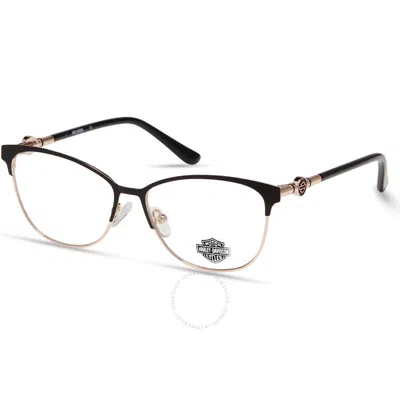 Harley Davidson Demo Cat Eye Ladies Eyeglasses Hd0563 005 52 In Black