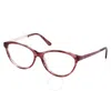 Harley Davidson Demo Cat Eye Ladies Eyeglasses Hd0570 069 53 In Bordeaux