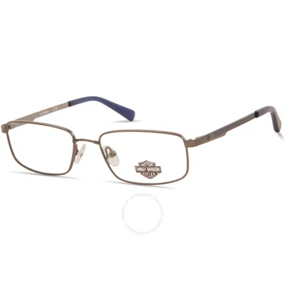 Harley Davidson Demo Rectangular Men's Eyeglasses Hd0141t 008 51 In Brown