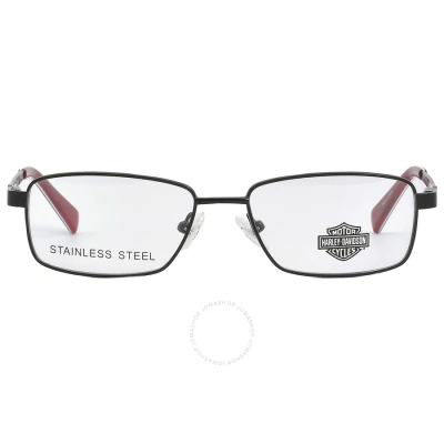 Harley Davidson Demo Rectangular Unisex Eyeglasses Hd0134t 002 49 In Black