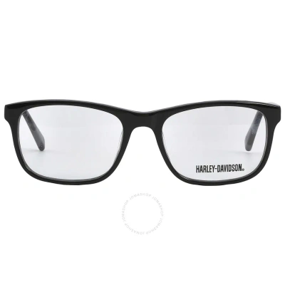 Harley Davidson Demo Rectangular Unisex Eyeglasses Hd0135t 001 49 In Black