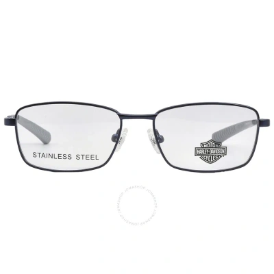 Harley Davidson Demo Rectangular Unisex Eyeglasses Hd0147t 091 49 In Blue