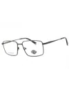 Harley Davidson Durable Titanium Rectangular Eyeglasses For Men In Black
