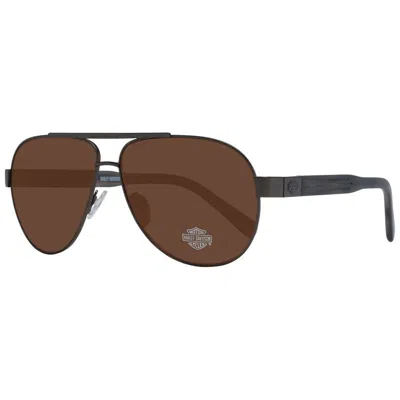 Harley-davidson Gray Metal Sunglasses In Brown