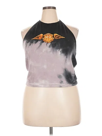 Pre-owned Harley Davidson Halter Top Gray Halter Neckline Tops