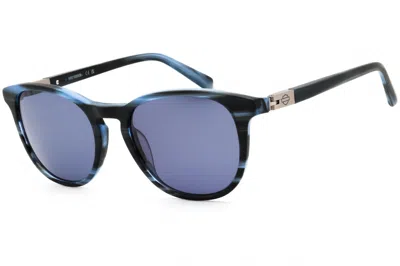 Harley Davidson Hd00019 Round Acetate Sunglasses In Blue