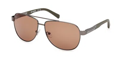 Harley Davidson Hd00021 09e Men's Sunglasses Gunmetal Size 62 In Orange